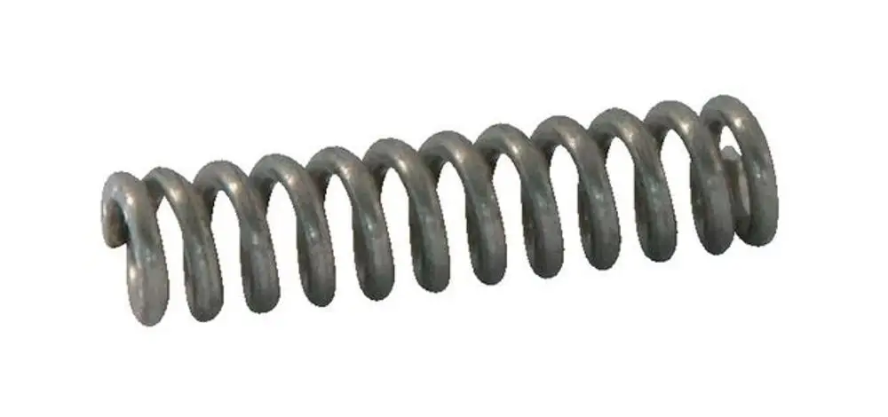 Feder von Syr, spiralgeformt und aus Metall, die typischerweise in thermischen Ablaufsicherungen verwendet wird.